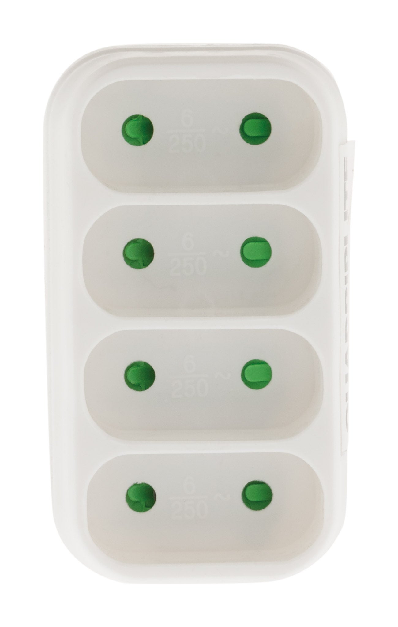 Multiprise 4 prises pour façade 4x6A - Blanc - Zenitech - 2