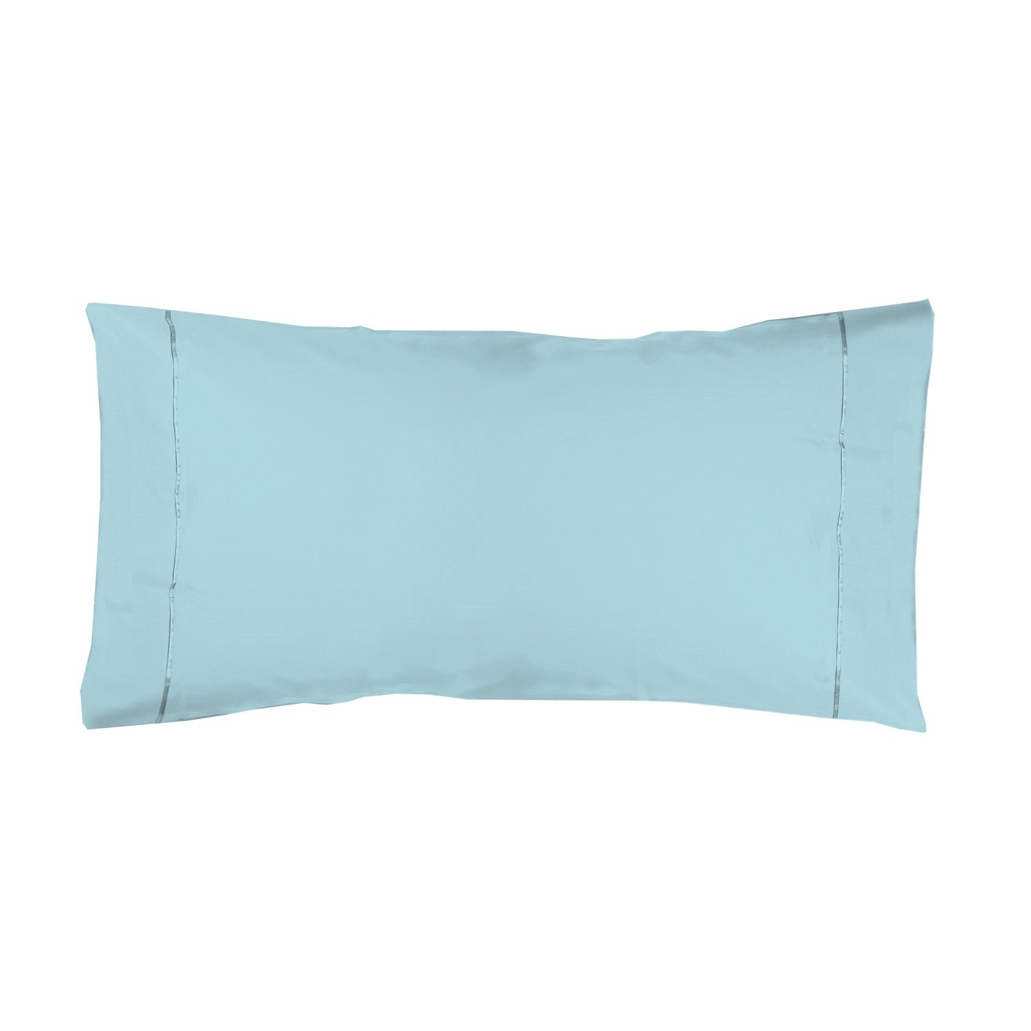 Funda almohada algodón percal de 200 hilos azul cielo - cama180 (45x1