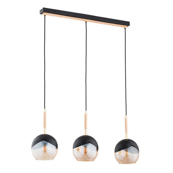 Lampa wisząca PRADA czarno-złota 3 x E27 x 15W wym:85x15x70cm Alfa