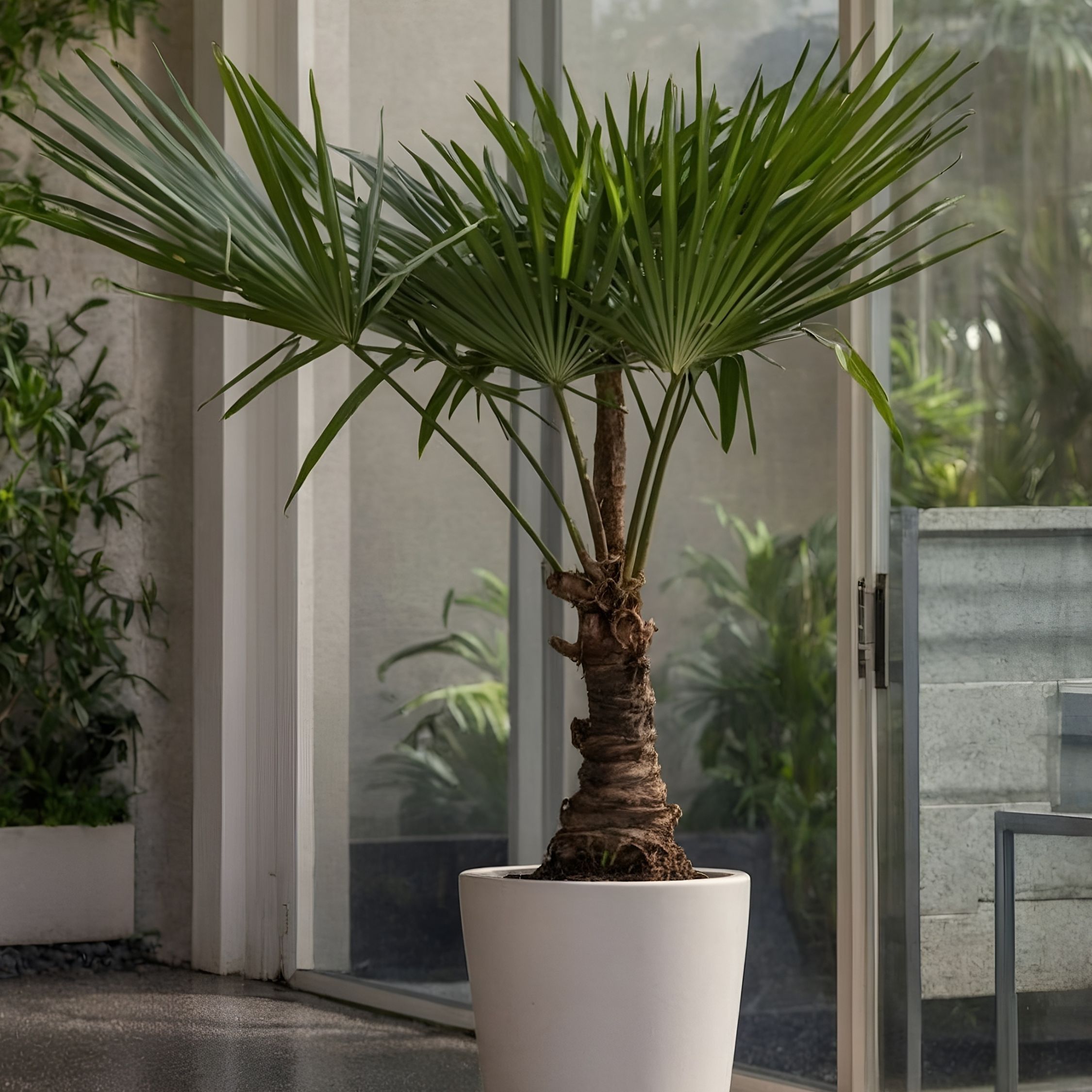Palmier de Chine - Set de 2 - Trachycarpus Fortunei - Hauteur 65-75cm - ⌀21cm - 3