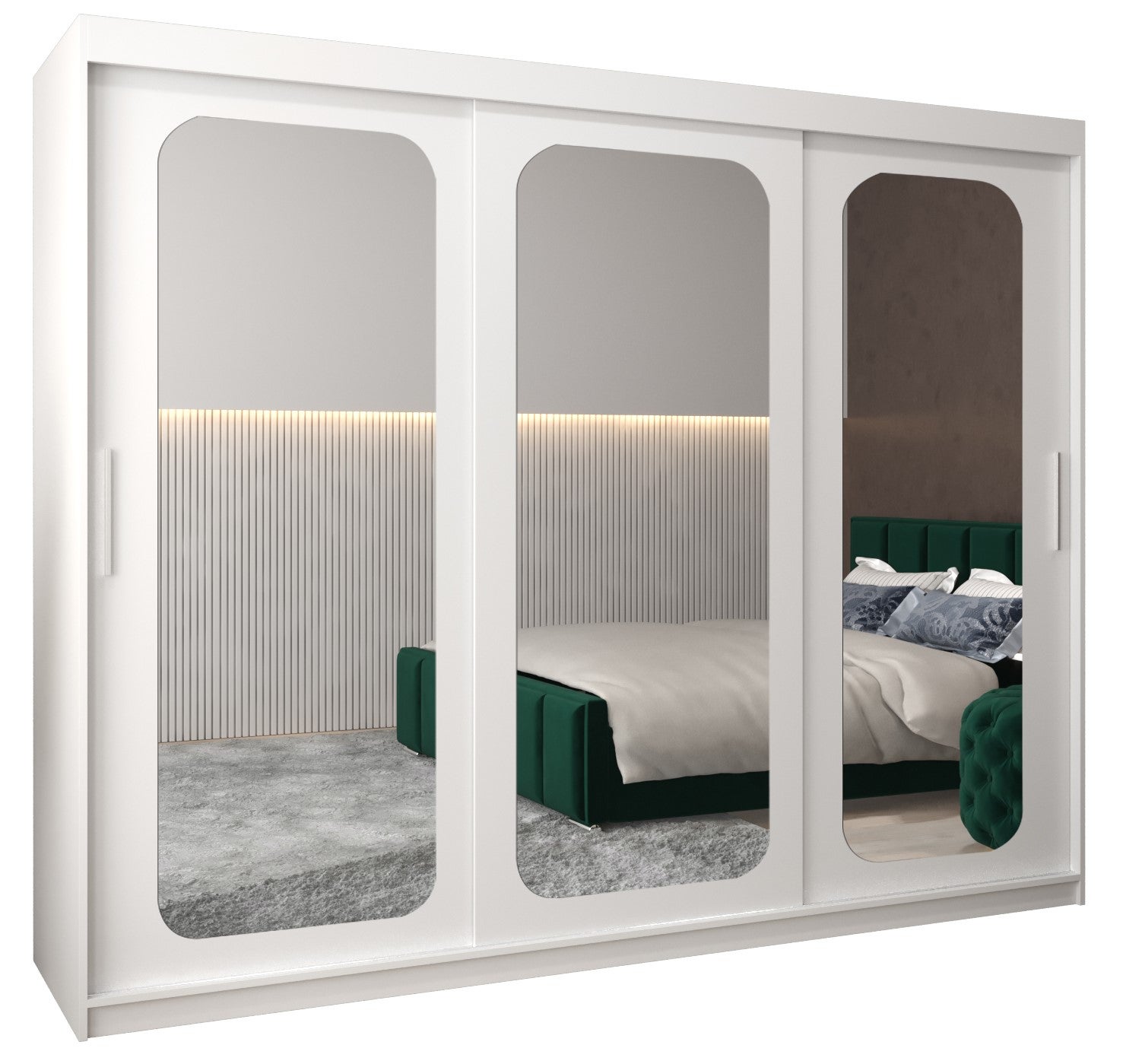 Szafa przesuwna garderoba PROMO T3 250 x 62 x 200 cm Biały - Abiks Meble