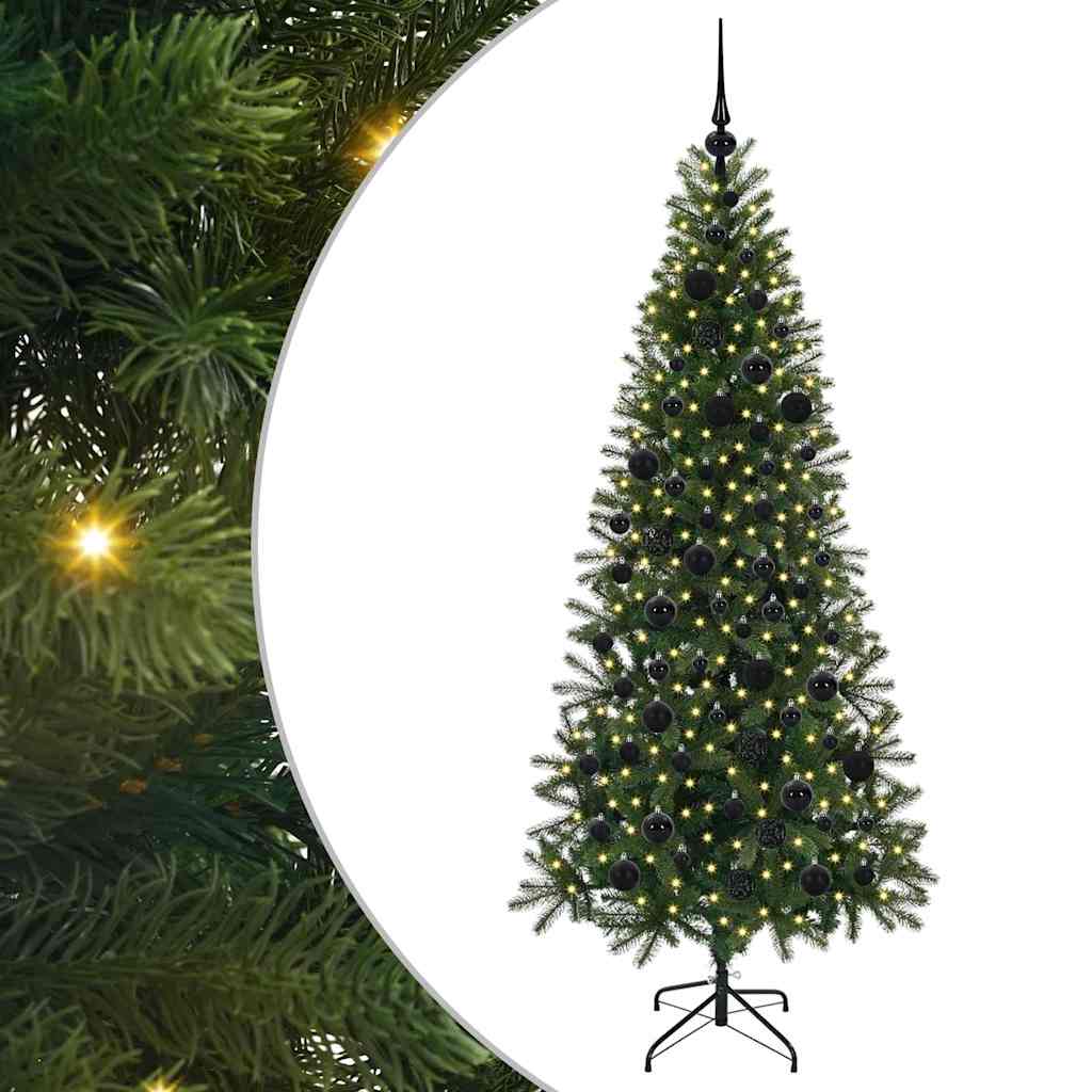vidaXL Sapin de Noël artificiel avec 300 LED Vert 180 cm PE et PVC - 2