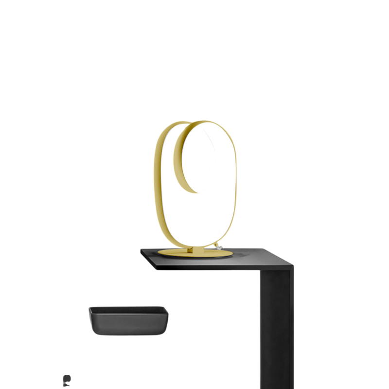 Gea Luce  Diva, Lámpara De Mesa Led Regulable De Diseño Moderno, Aluminio Cepillado, Difusor De Silicona, Luz Cálida 3000K, 17W Oro Aluminio, Leroy Merlin