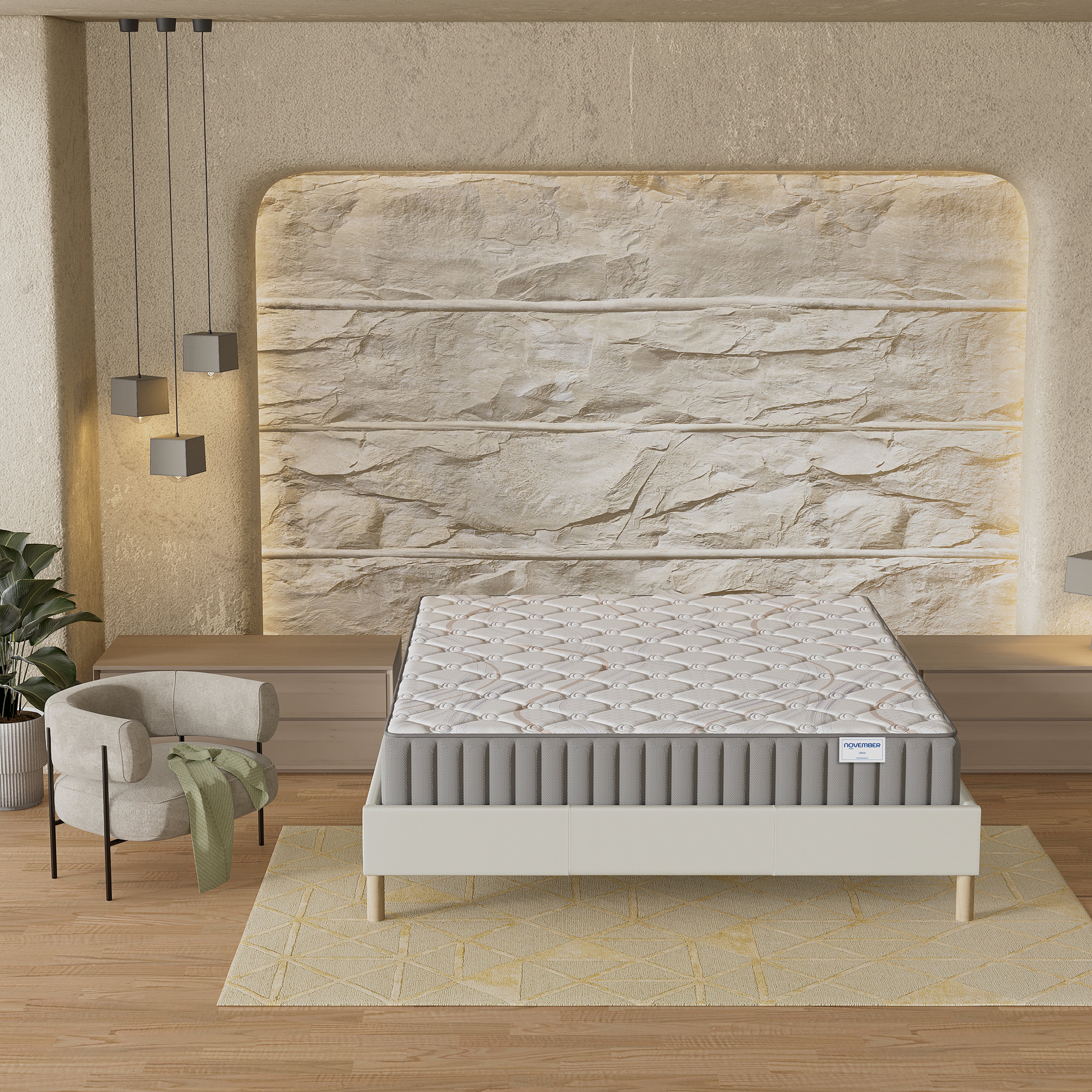 Matelas mousse 120x190cm accueil latex naturel, épaisseur 16cm - 7
