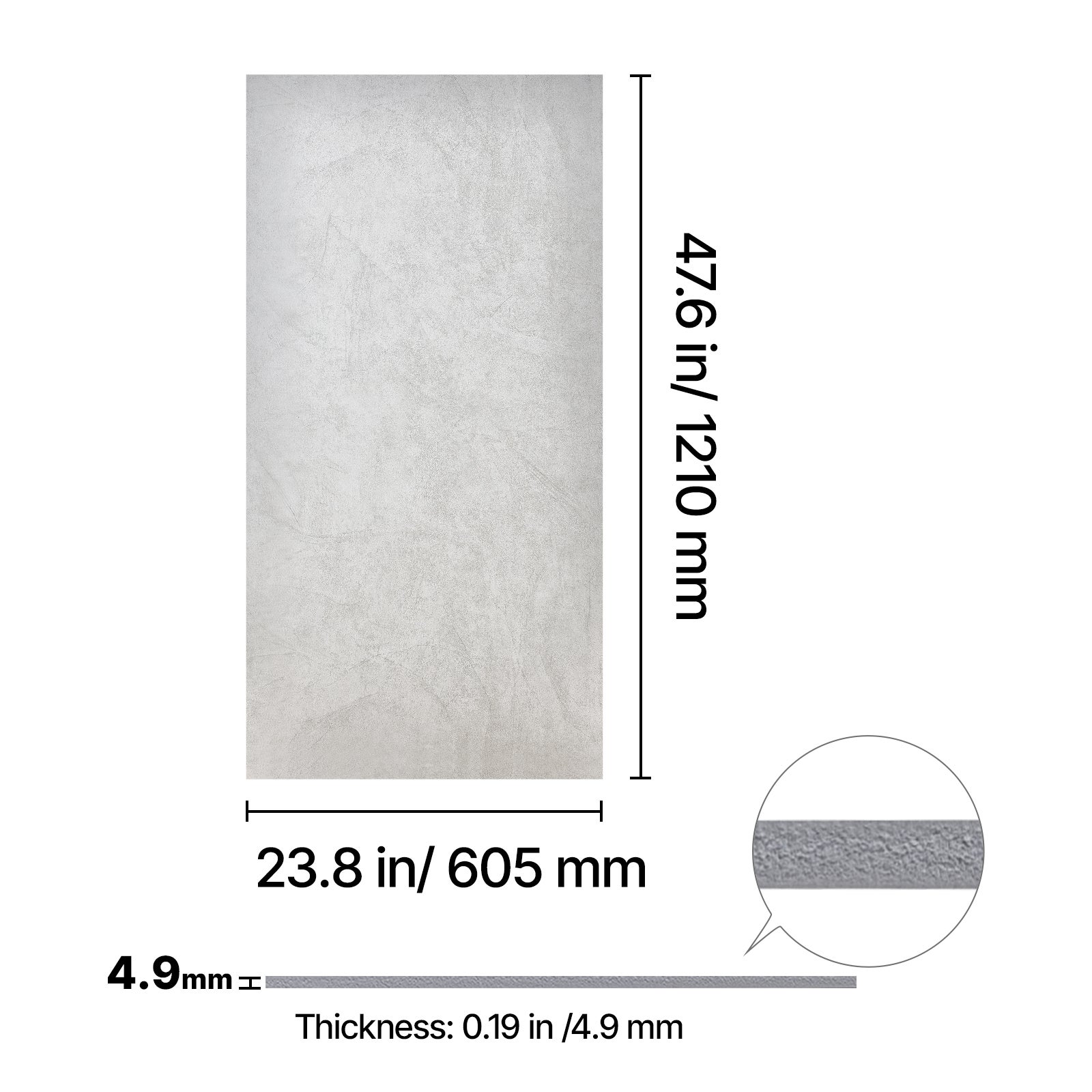 Paneles de techo SucceBuy de PVC, 605 x 1210 mm, lote de 10, paneles decorativos para techo suspendido con efecto mármol blanco - 9