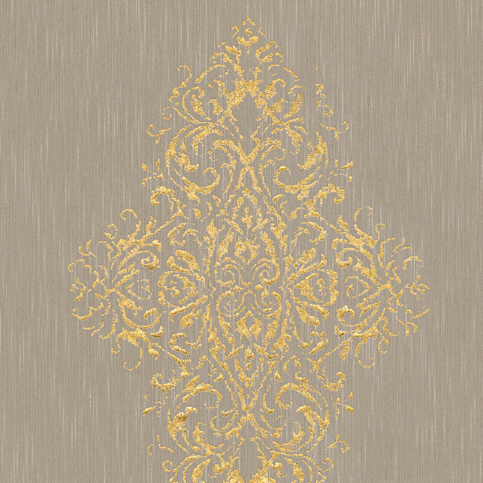 Papel pintado damasco papel pintado gris y dorado para salón & dormitorio papel pintado vinílico estilo barroco elegante