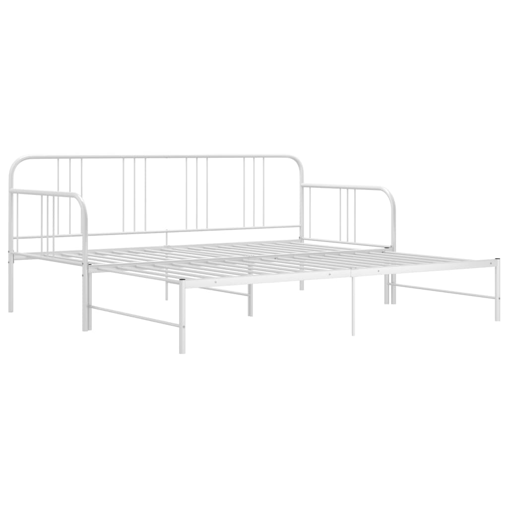 Maison Exclusive - Cadre de canapé-lit extensible sans matelas blanc 90x200 cm - 8