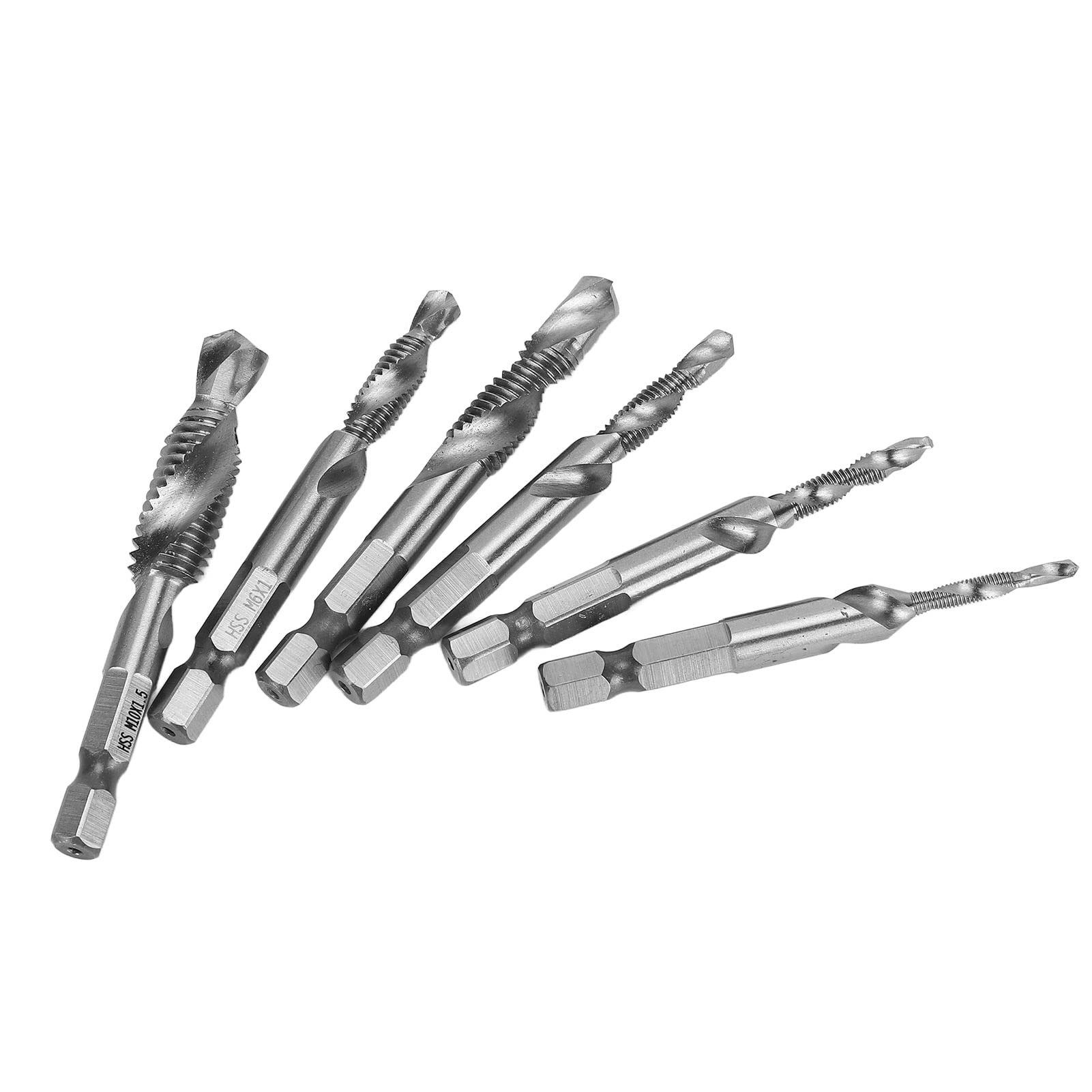 JIUWU Lot De 5 Forets Hélicoïdaux à Tige Hexagonale Torsadée