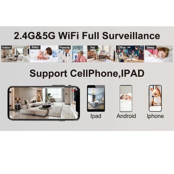 Caméra Espion WiFi 1080P HD - Mini Caméra De Surveillance Intérieure/extérieure - Détection Mouvement, Vision Nocturne