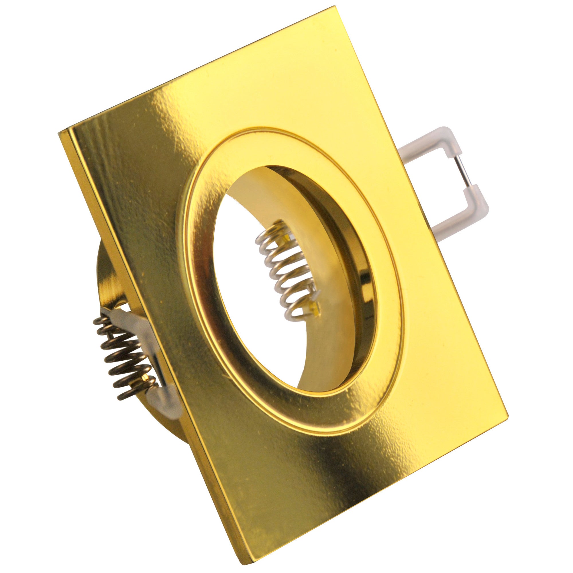 Oprawa sufitowa wpuszczana podtynkowa Febe złoty połysk 1xGU10x8W kwadratowa IP20 wym: 2,5 x 8 x 8 cm aluminium Polux