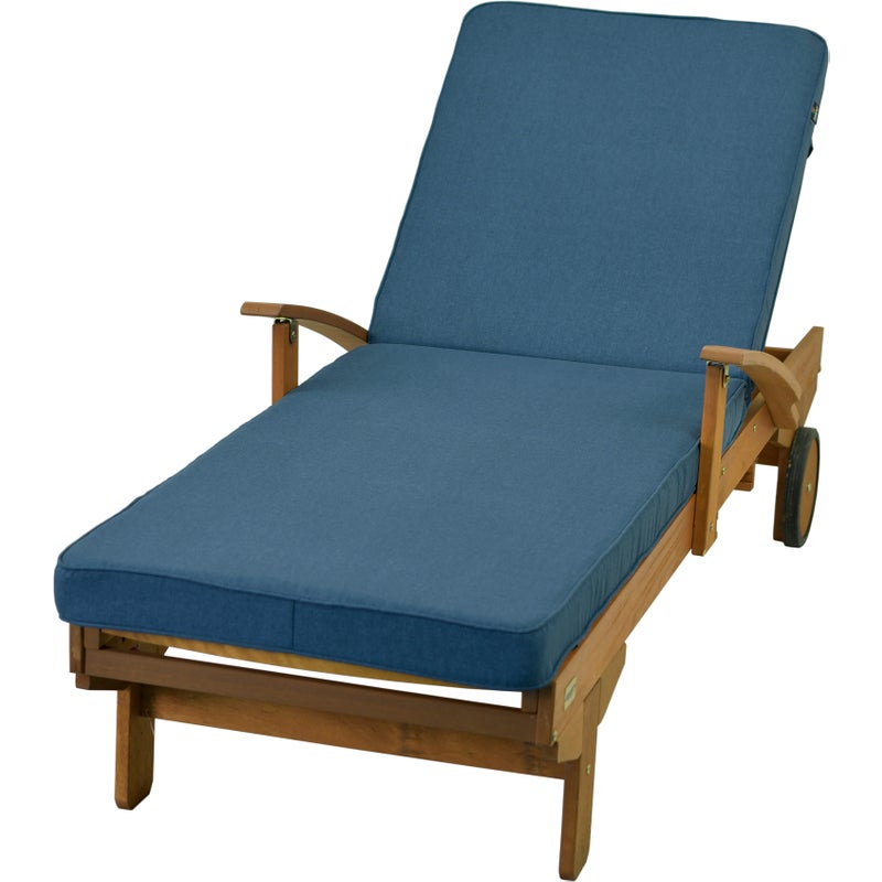 Poduszka na leżankę ogrodową AMPO wodoodporna niebieski 1 szt.