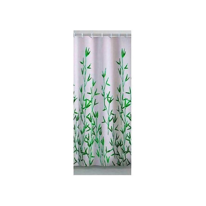 Tenda Doccia Lunga Zussun 170x200 Cm Con Fiori Eucalipto, Impermeabile, Poliestere, Con Ganci