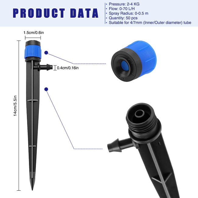 Gocciolatore Regolabile Su Astina A 360° Irritec - Foto 6