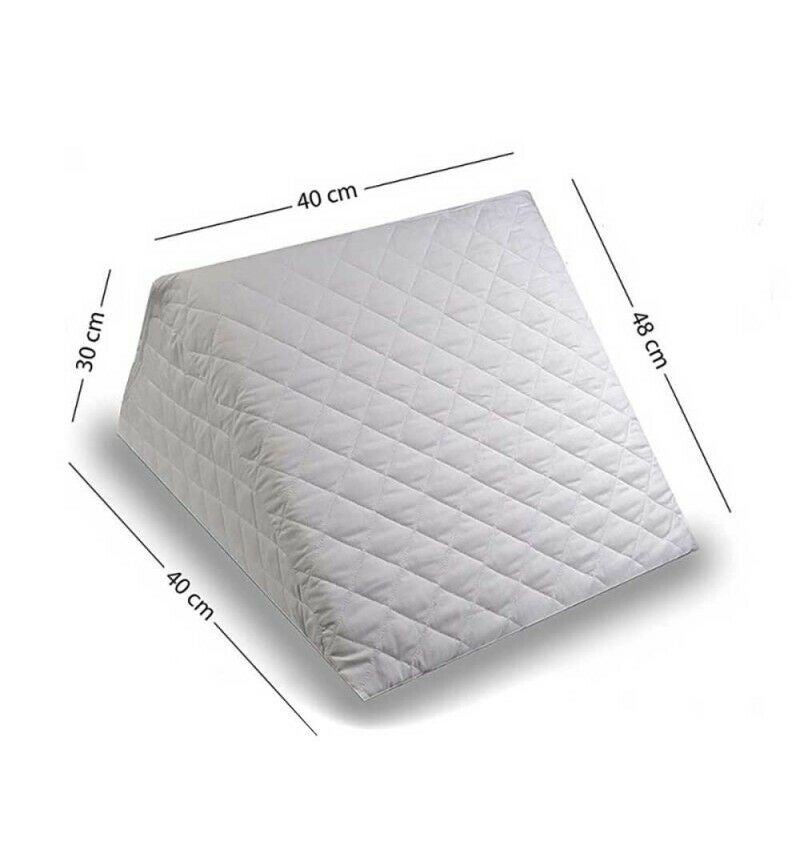 Almohada con forma de cuña sujeción de espalda y piernas cojín de lectura 40x30x48cm - 5