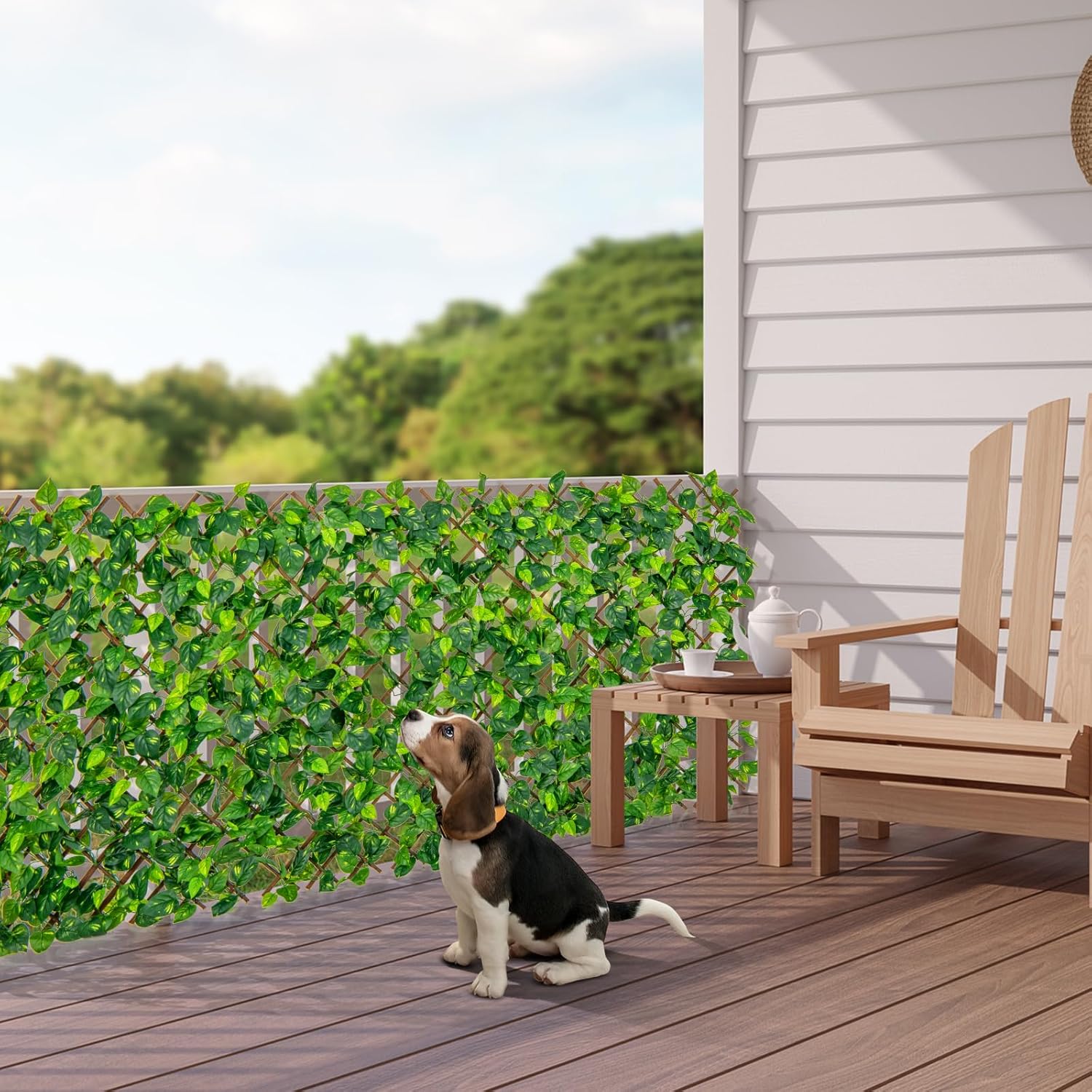 Haie Artificielle Brise-Vue Décoration Extensible, Panneau pour Clôture ...