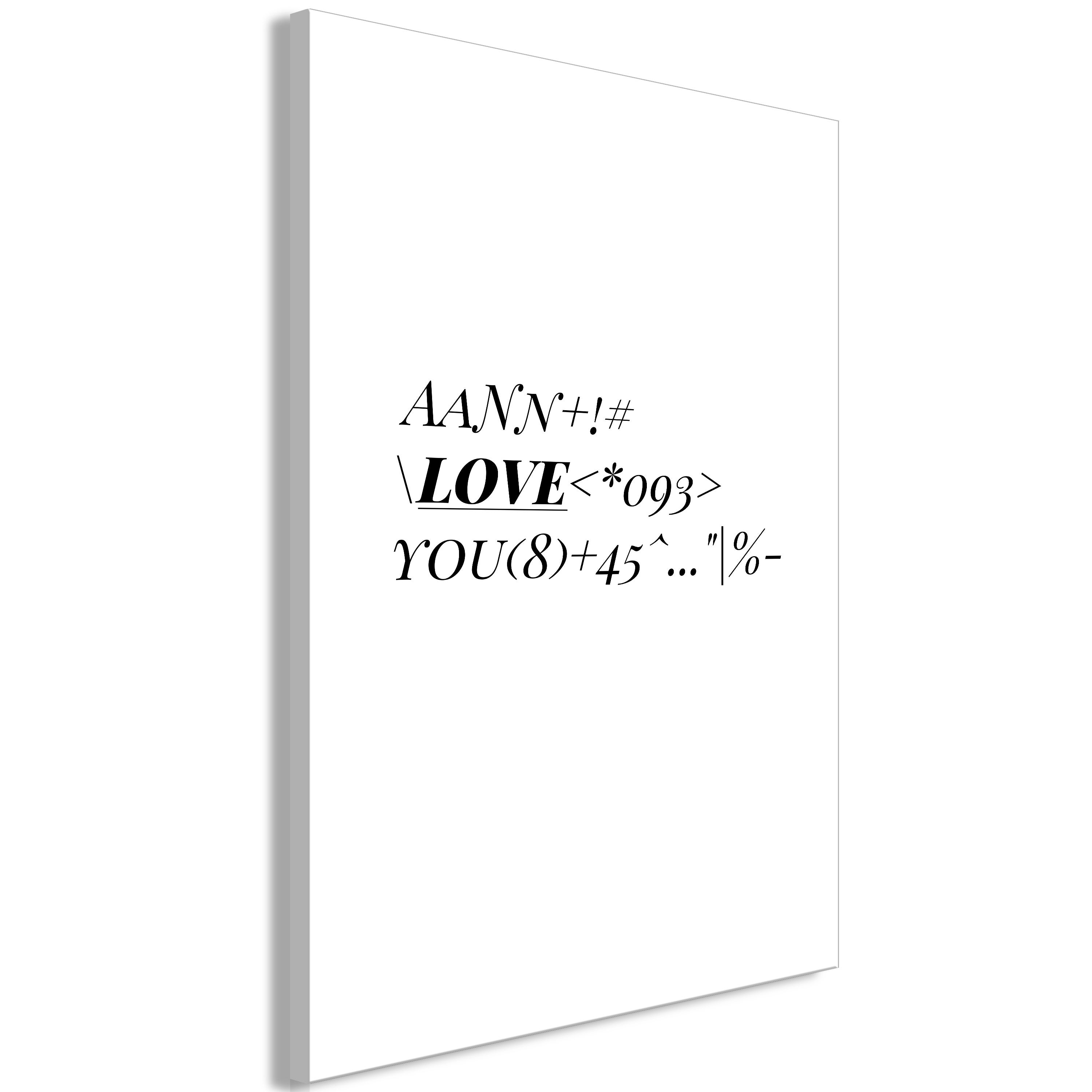Tableau Love Code 1 Part Vertical 20x30 Leroy Merlin Tableau love code 1 part vertical 20x30 leroy merlin