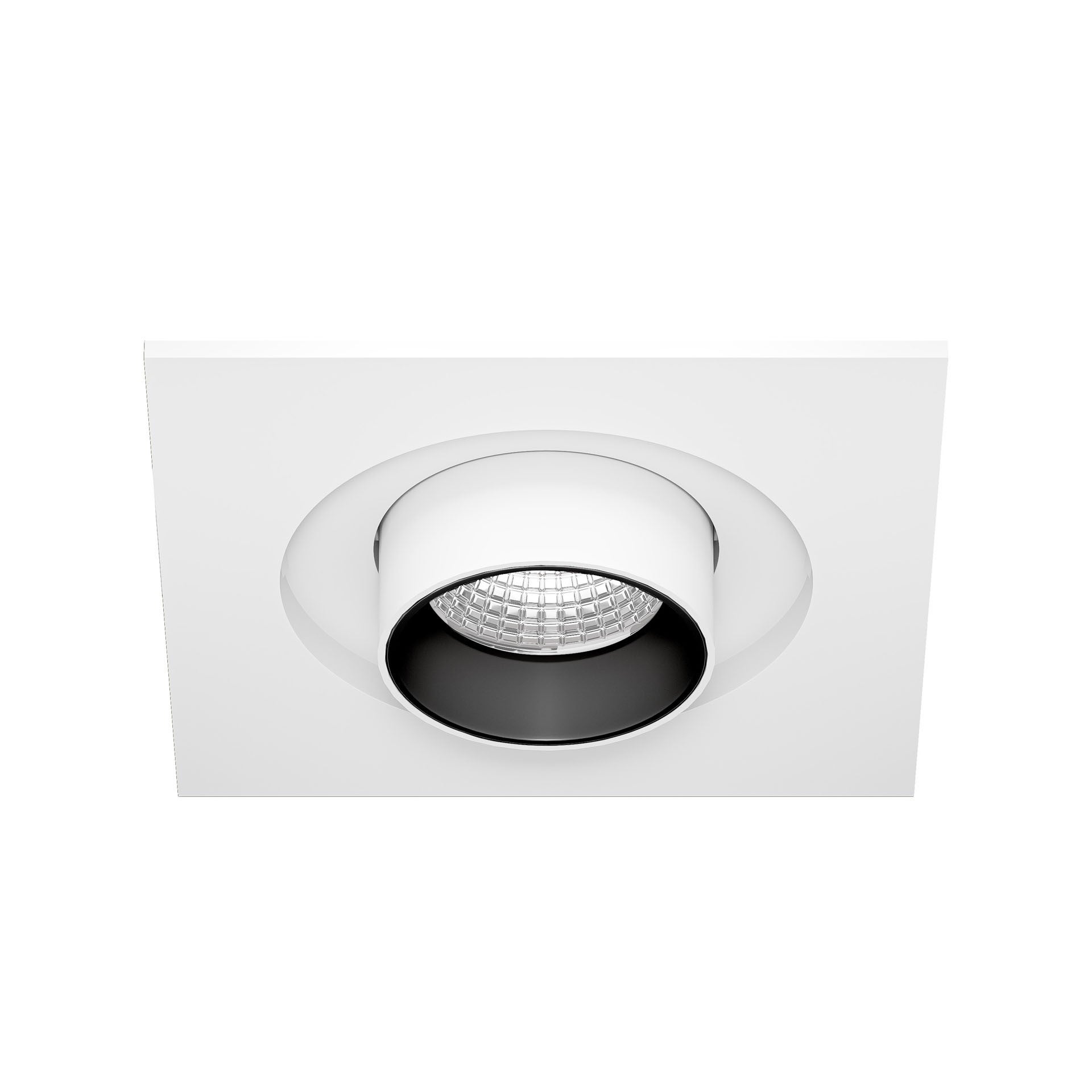 Spot încastrat LED MINI OXO SQ 6W 42º cu tehnologie de comutare CCT 2700K/3200K/4000K, suprafață albă mată - Beneito & Faure
