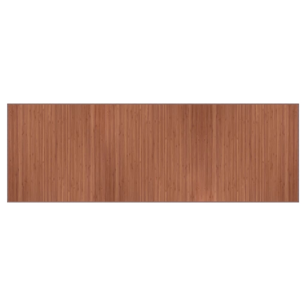 Tapis rectangulaire marron 100x300 bambou - 2