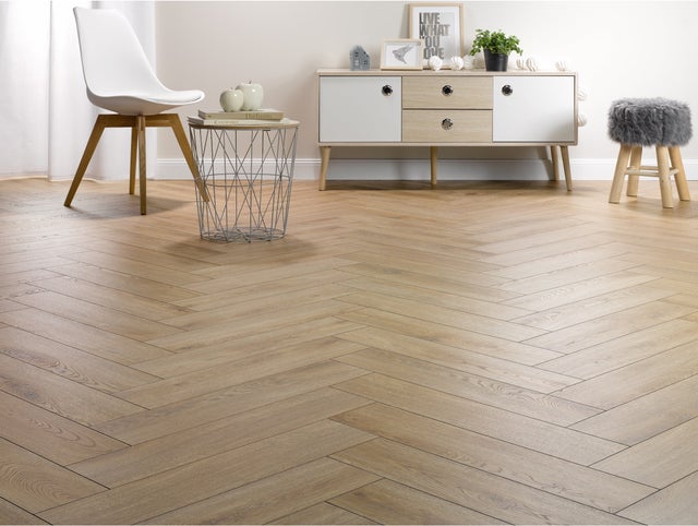 Bâton Rompu / Sol Stratifié 8 mm : Chêne Cajun (535) / AC5 / Zone Humide / PEFC (Made In France)