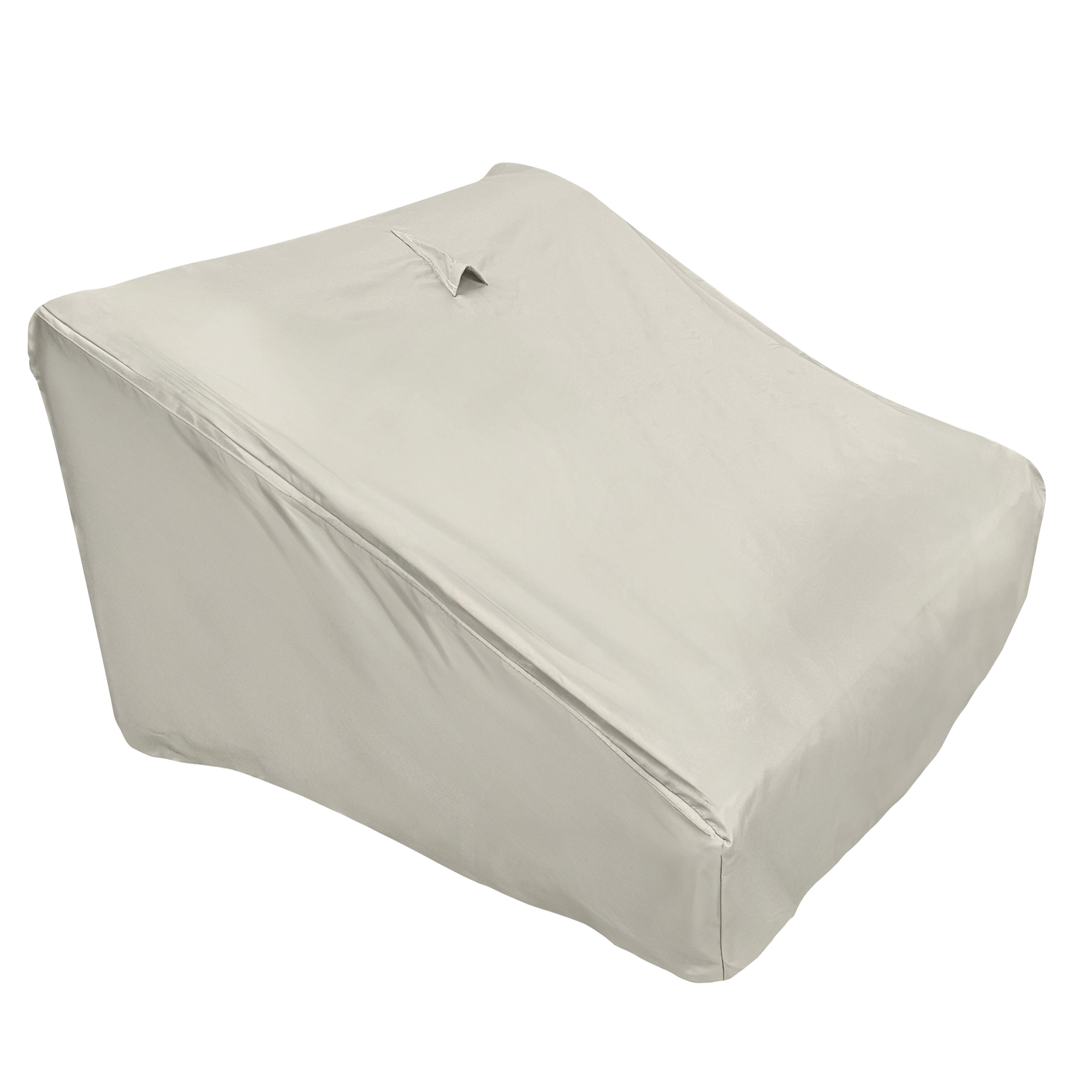 Housse de fauteuil pour salon de jardin modulable beige, Mixi - Oviala - 2