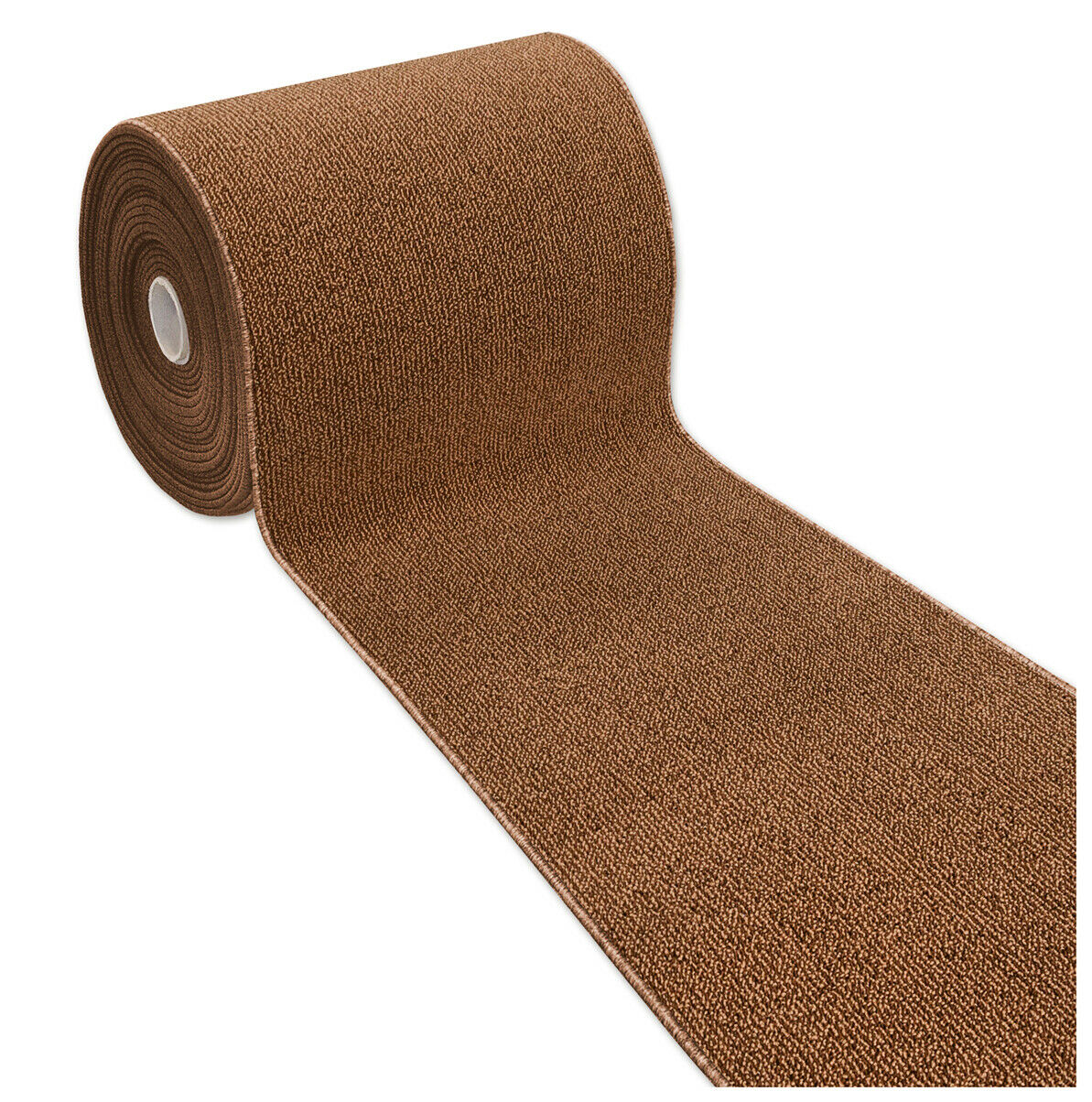 Alfombra de cocina 57x230 tejido plano corredor bordado absorbente base antideslizante color sólido marrón