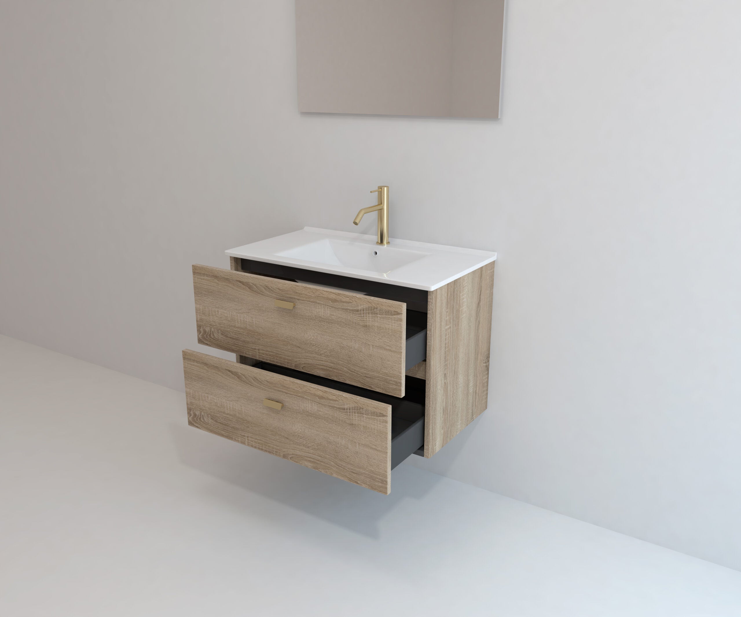 Ensemble de meubles de salle de bain Avantarea GARONNE Bardolino 80 cm + lavabo - 5