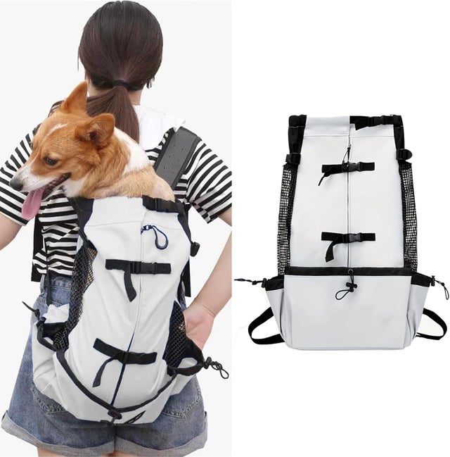 Esta mochila portátil para cães, ajustável e fácil de montar, é perfeita para viagens, caminhadas e acampamentos.