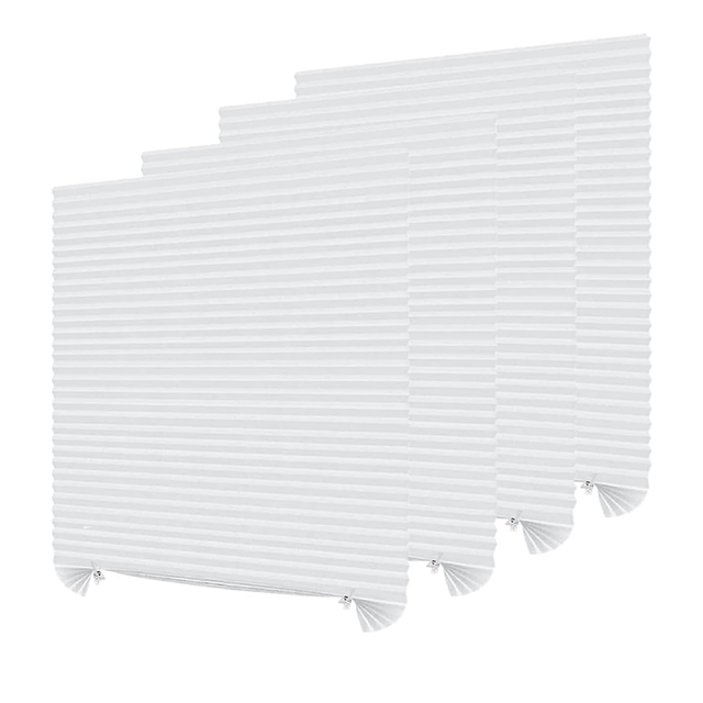 Tymczasowe zasłony zaciemniające, samoprzylepne rolety do kuchni, łazienek i sypialni, 60 x 180 cm, białe, opakowanie 4 szt.