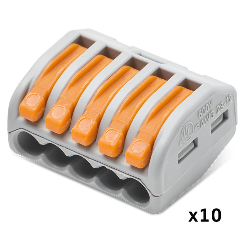 Valisette 50 bornes WAGO, pour fils souples et rigides 0,08-4 mm², sans outil, 32A, avec point de test - 4