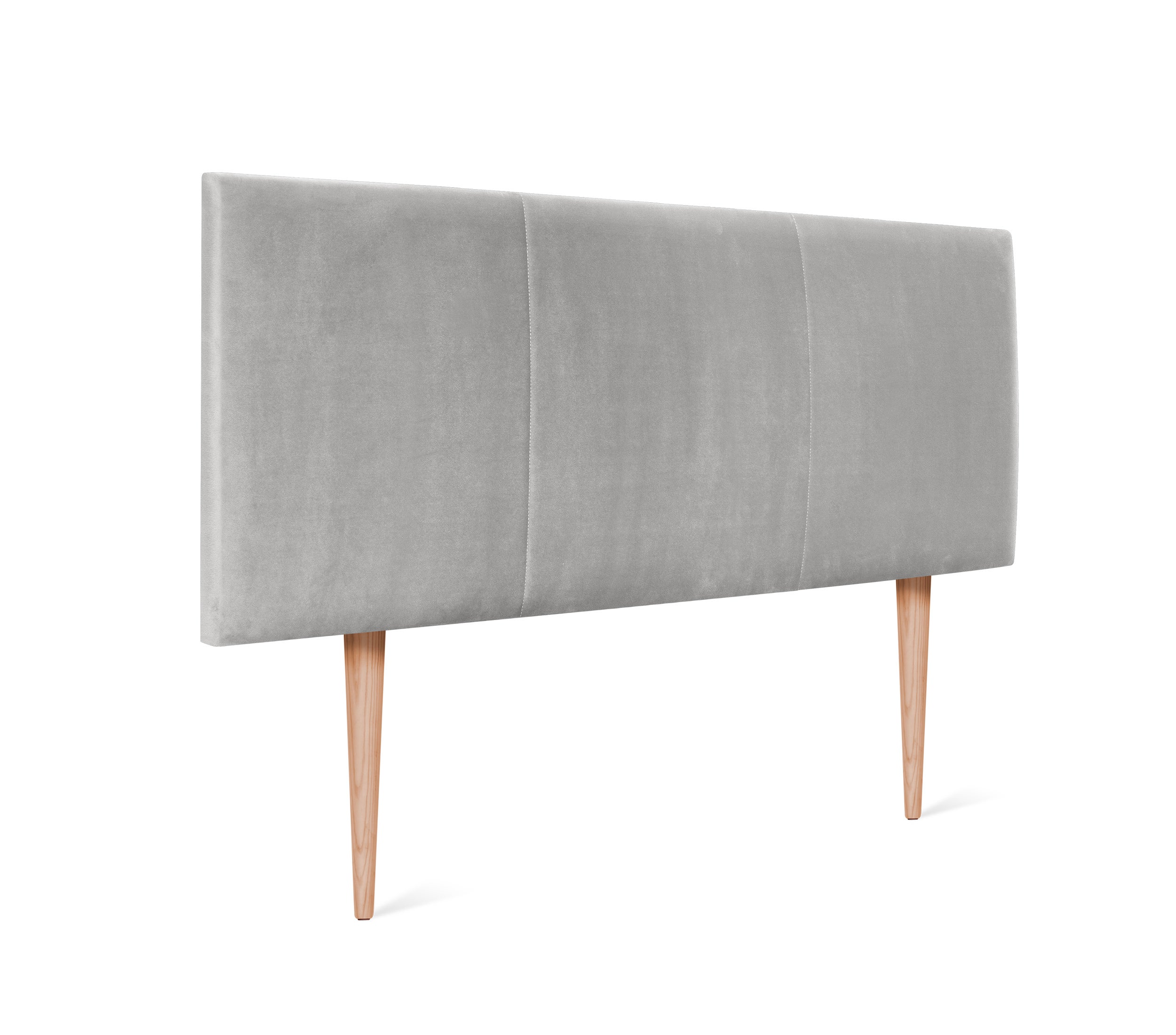 Dhome cabecero terciopelo alta gama modular con patas liso moderno cabezal tapizado cama lujo dormitorio acolchado (terciopelo gris claro, 95cm)