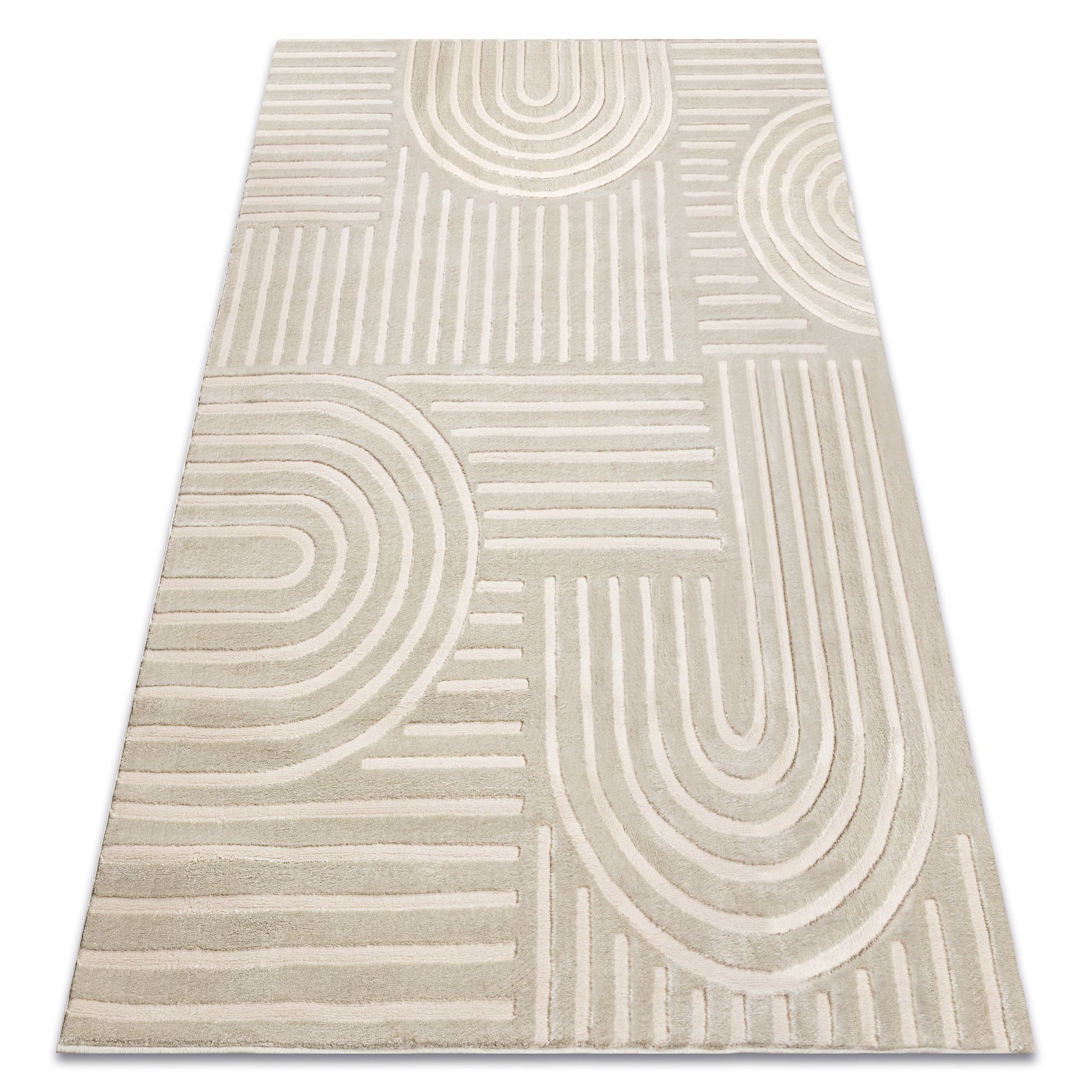 Dywan BALANCE 1918 taupe - Geometryczny, strukturalny, glamour 200x290 cm
