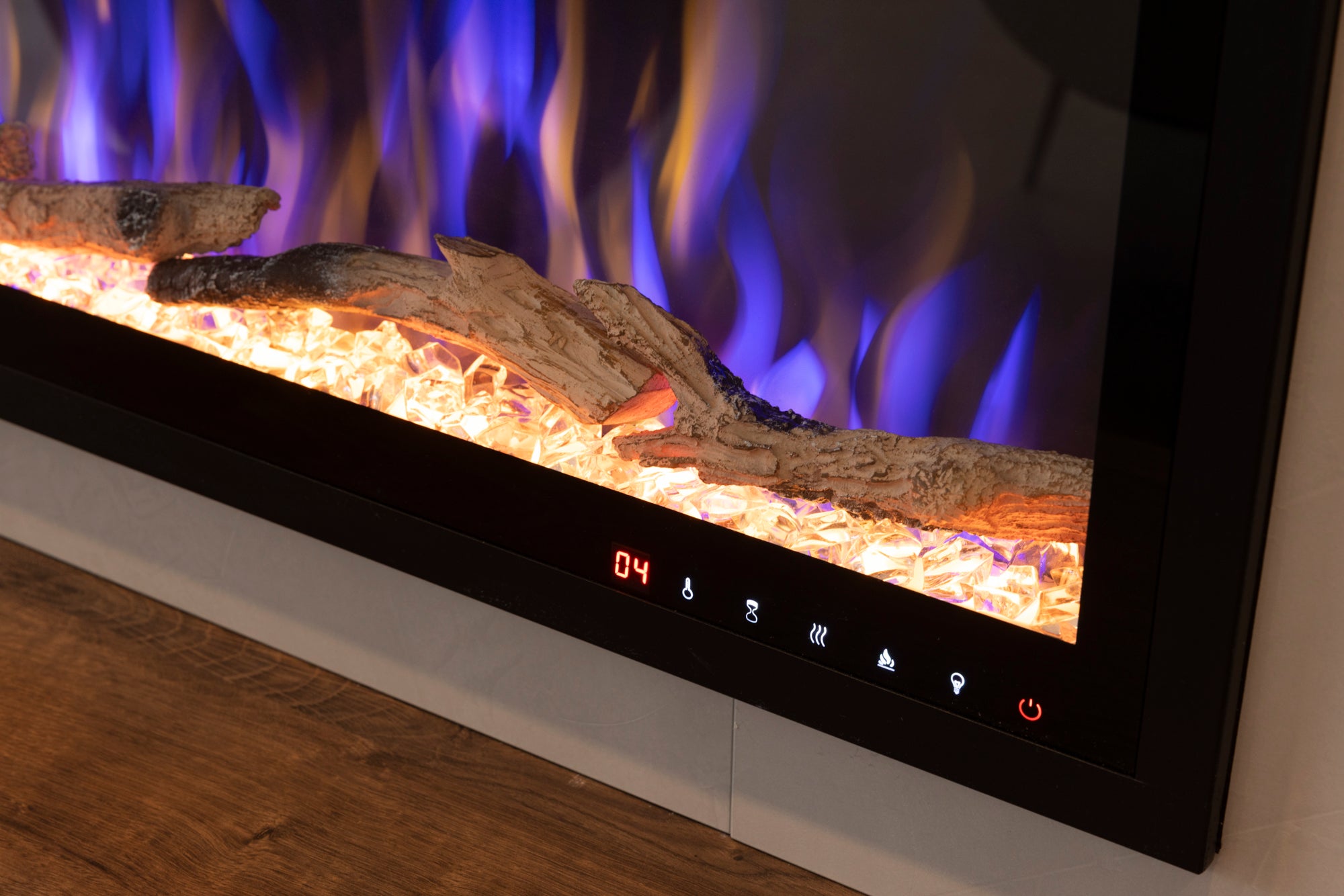 DUPI Chimenea Eléctrica 42 Nero Pro Lumina | 3 en 1 con Calefacción | Efecto Llama 3D Panorámica | 12 Colores Llama | 106x43,5x15 cm | 42 Pulgadas - 10