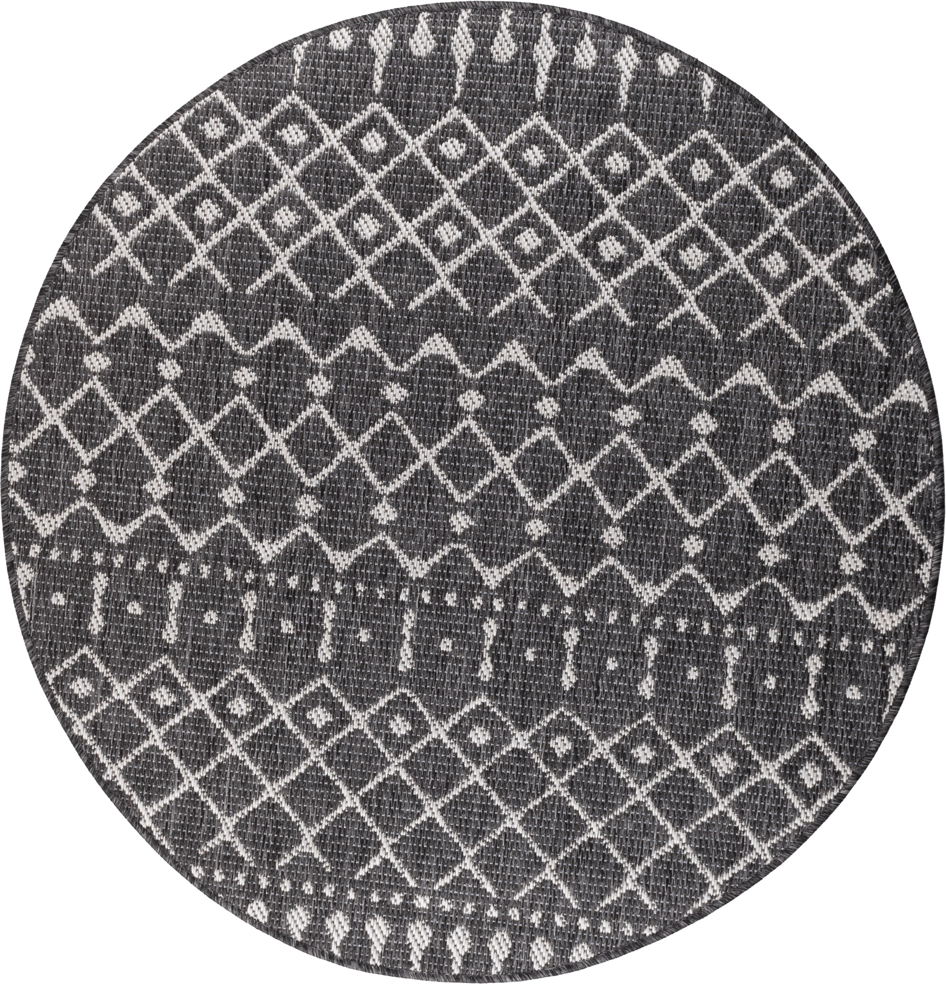 Dywan Multidecor Clyde 120 cm koło aztecki szary 1 szt.