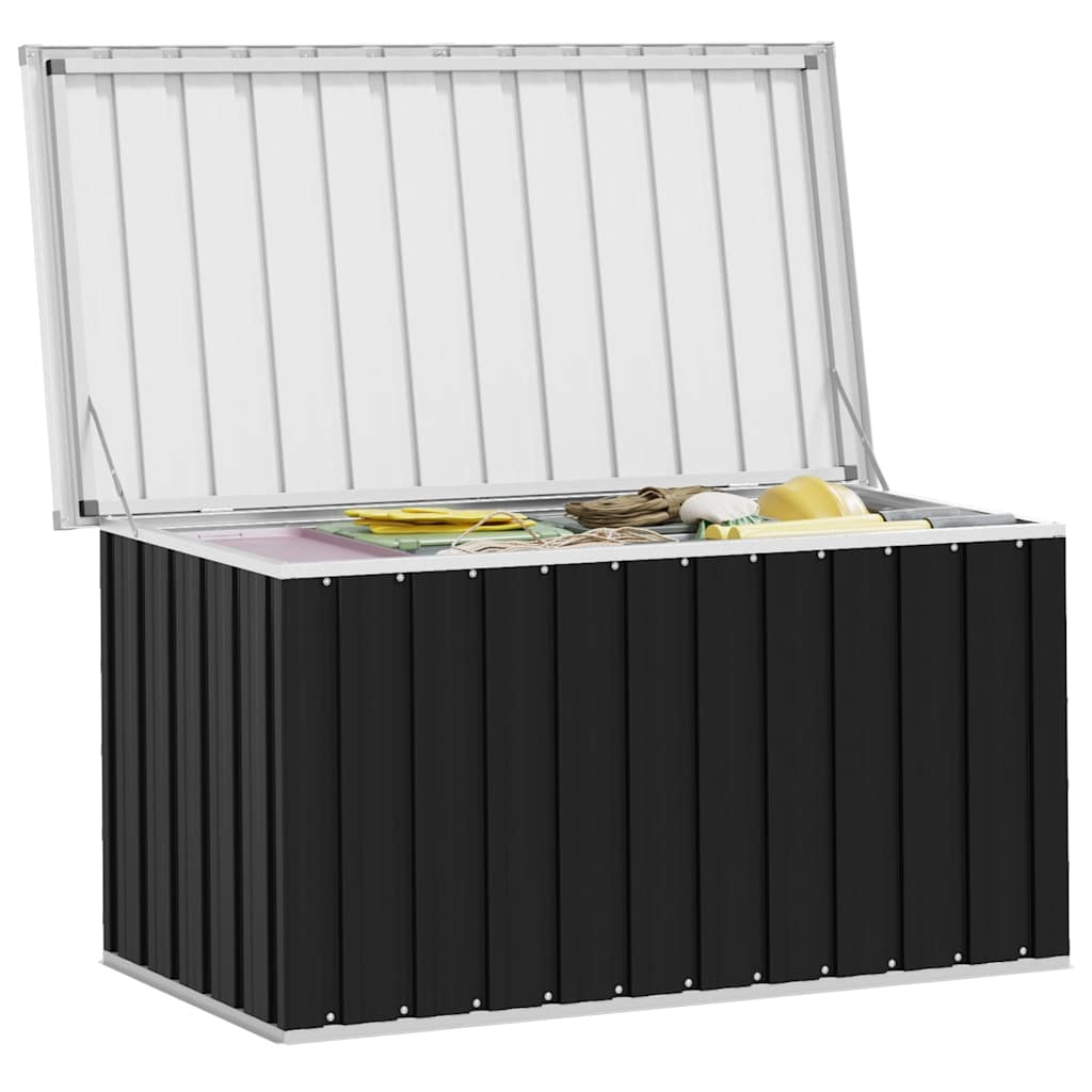 vidaXL Boîte de rangement de jardin Anthracite 129x67x65 cm - 4