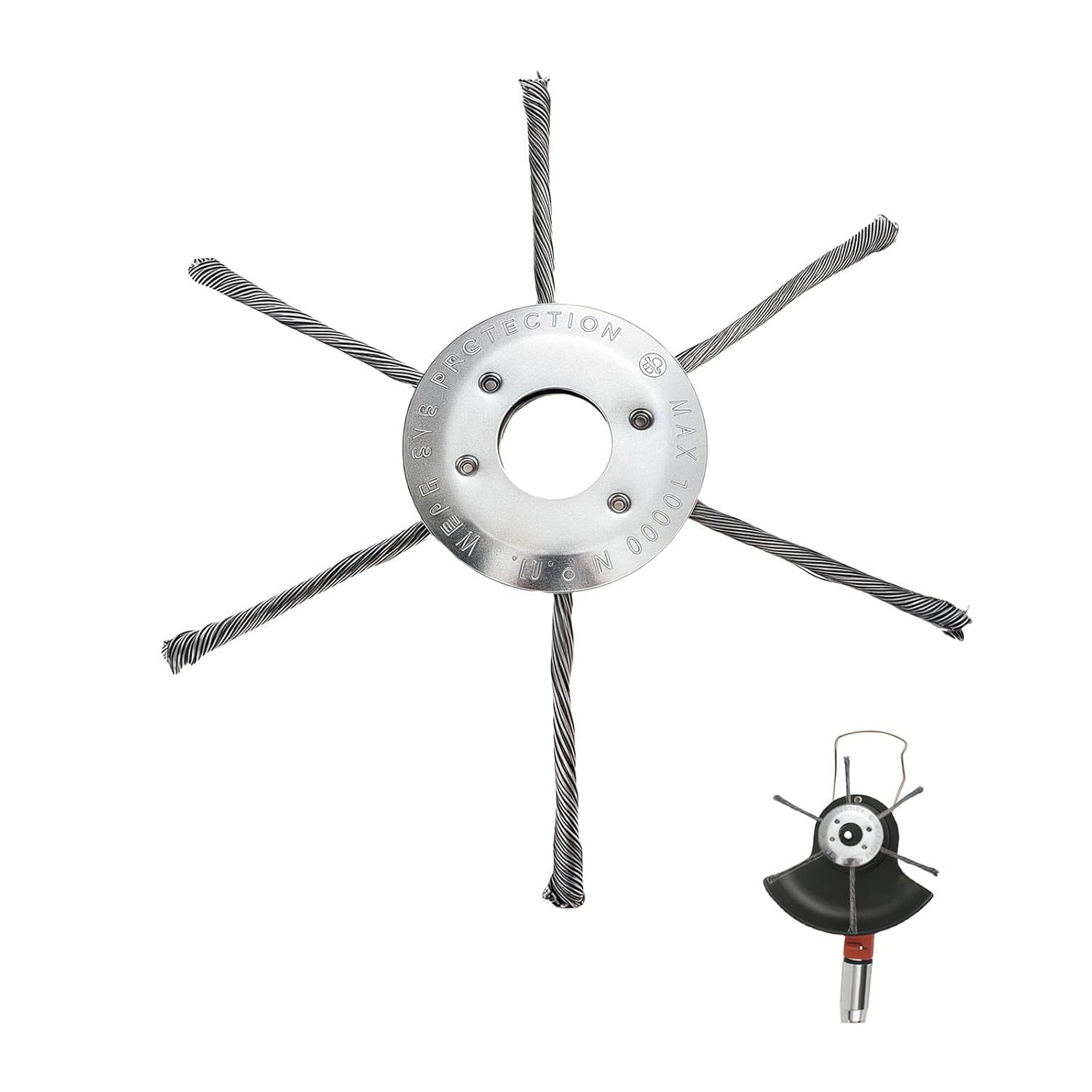 Brosse de désherbage 6 têtes 180 mm Fil d'acier robuste Accessoire pour ...
