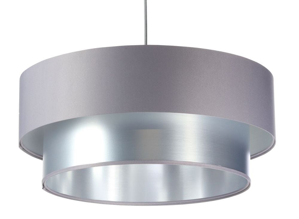 Lampa wisząca DOUBLE GRAY 50 szara/srebrna
