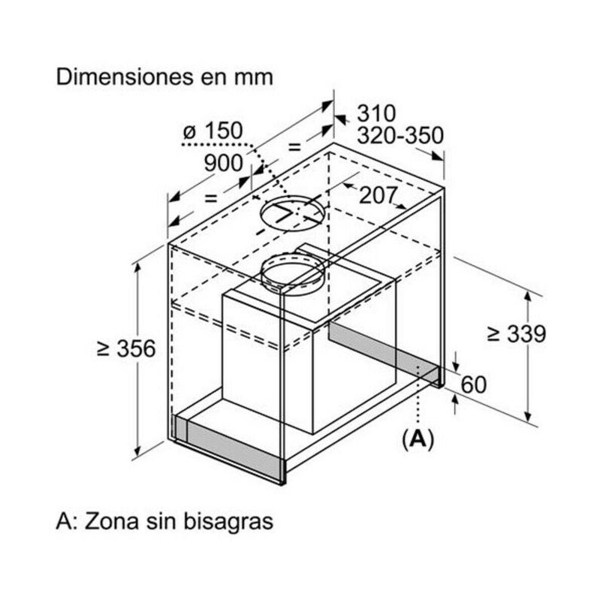 Hotte standard Balay 3BD896MX 90 cm 620 m3h 255W Acier inoxydable - 3
