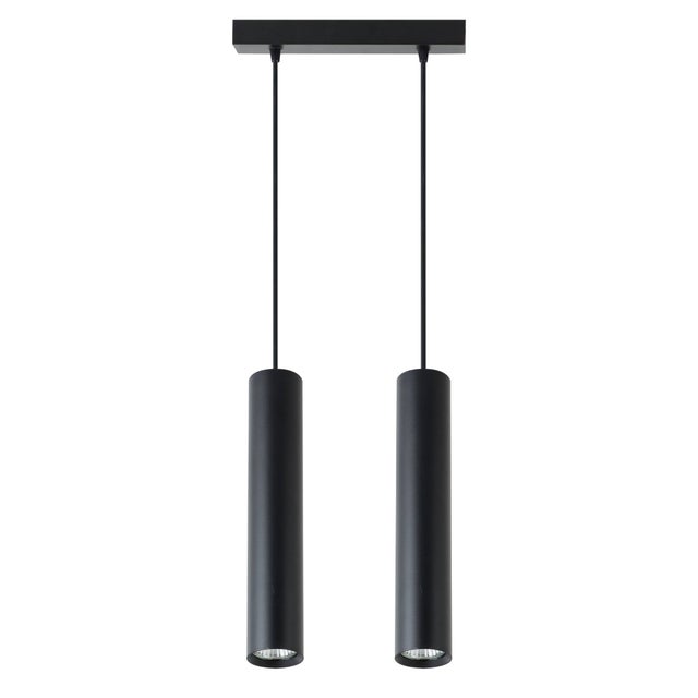 Lampa wisząca Keon LED GU10 2-punktowa 131 cm IP20 sufitowa tubowa czarna MasterLED