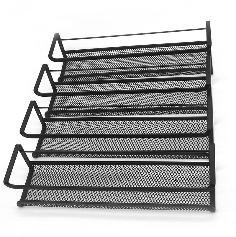 Étagère à épices murale, 4 étagères à épices en métal, sans perçage, à suspendre, pour mur ou porte de placard de cuisine - 8