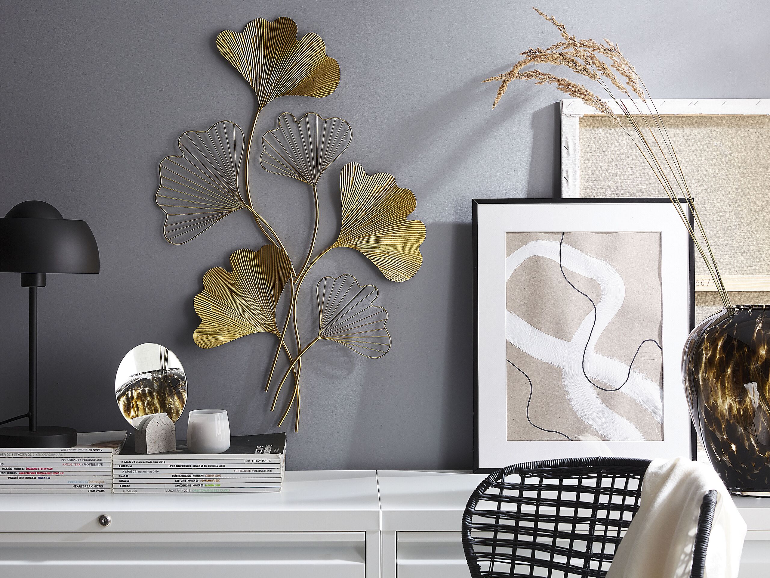 Décoration murale Fleur INDIUM Métal 79 cm Doré - 2