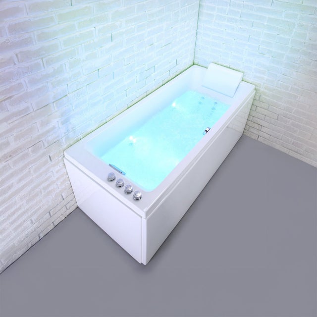 Vasca Idromassaggio Rettangolare Tenzo Wave (bianco) L170 X L70 X H63 Cm, By Spalina