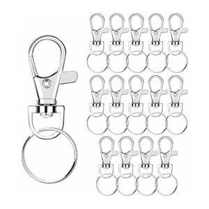 Mousqueton Tournant Avec Anneau - NICKELÉ | Deco Cuir