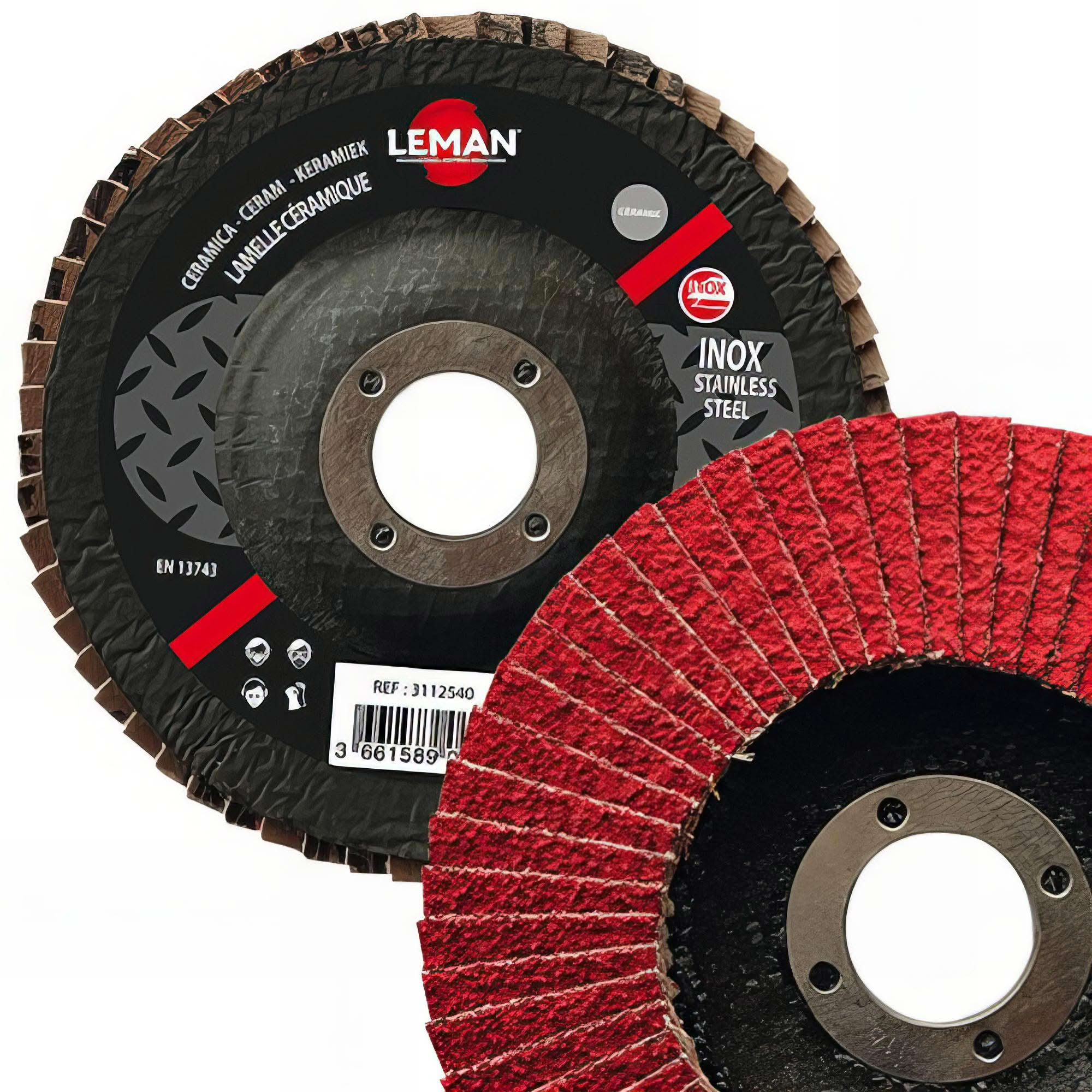 Lot De 10 Disques à Lamelles Céramique Bombés Spécial Inox - Ø 125 Mm Grain 80 - Ultra Résistants Et Performants