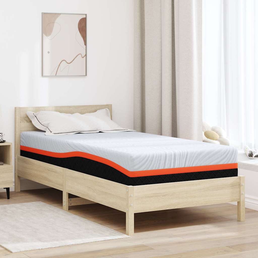 Materac Biały i szary 120 x 200 cm Tkanina żakardowa vidaXL