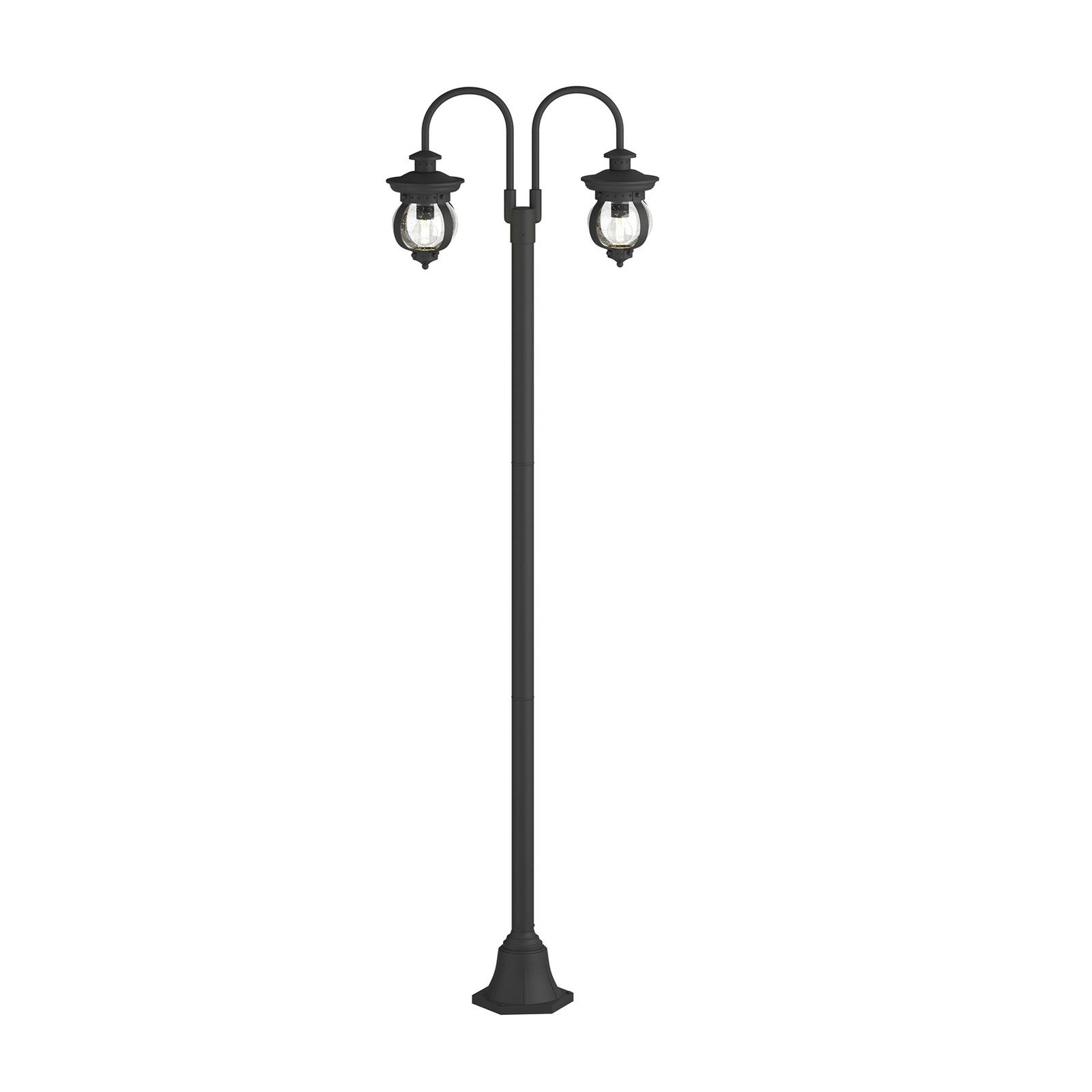 Lindby  Lámpara De Exterior Farley, 215 Cm, 2 Luces, Ip44, E27, Candelabro, Lámpara Para Exterior Oscuras/Negro , Leroy Merlin