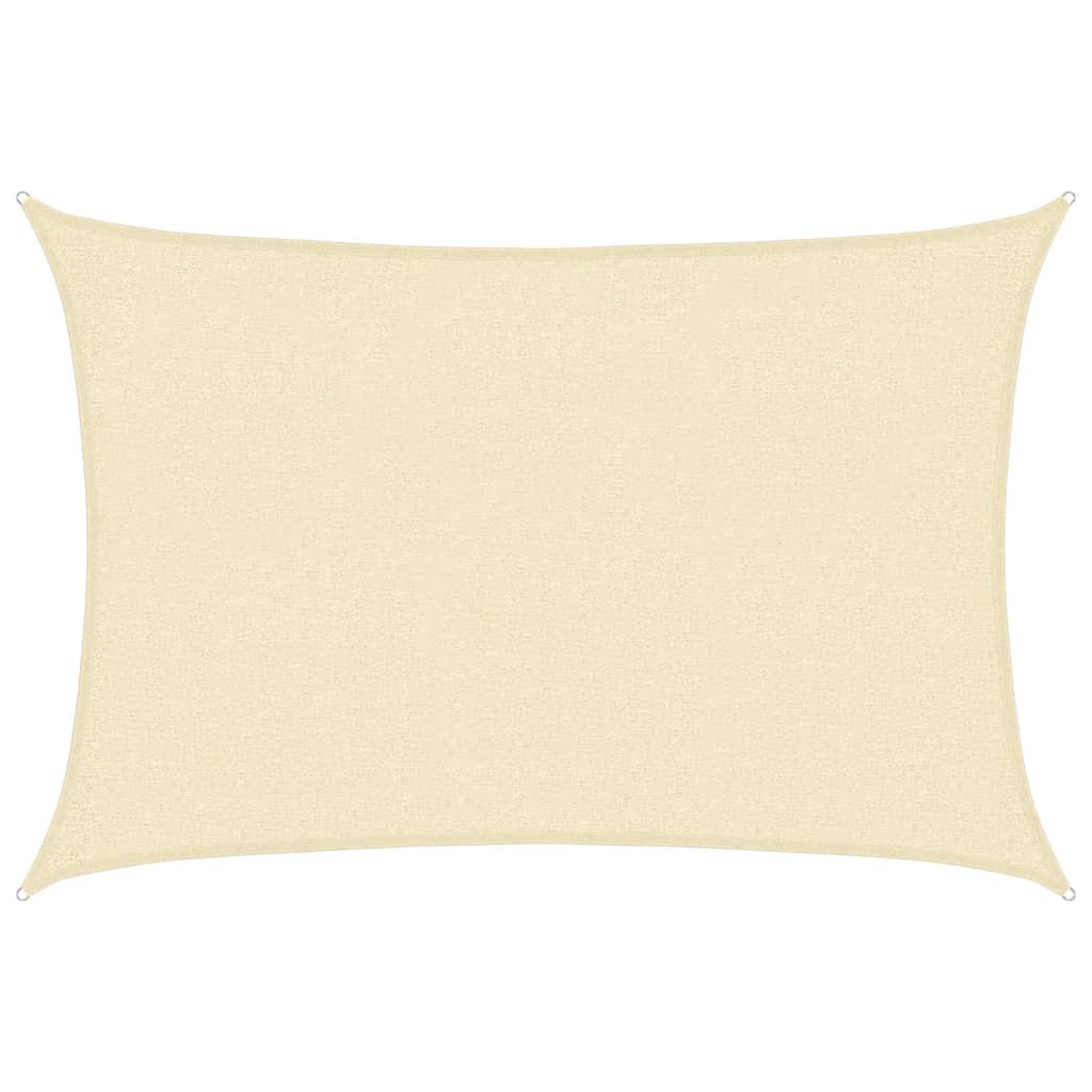 Żagiel przeciwsłoneczny 160 g/m² Kremowy 2 x 2,5 m, zadaszenie HDPE do ogrodu, tarasu lub balkonu