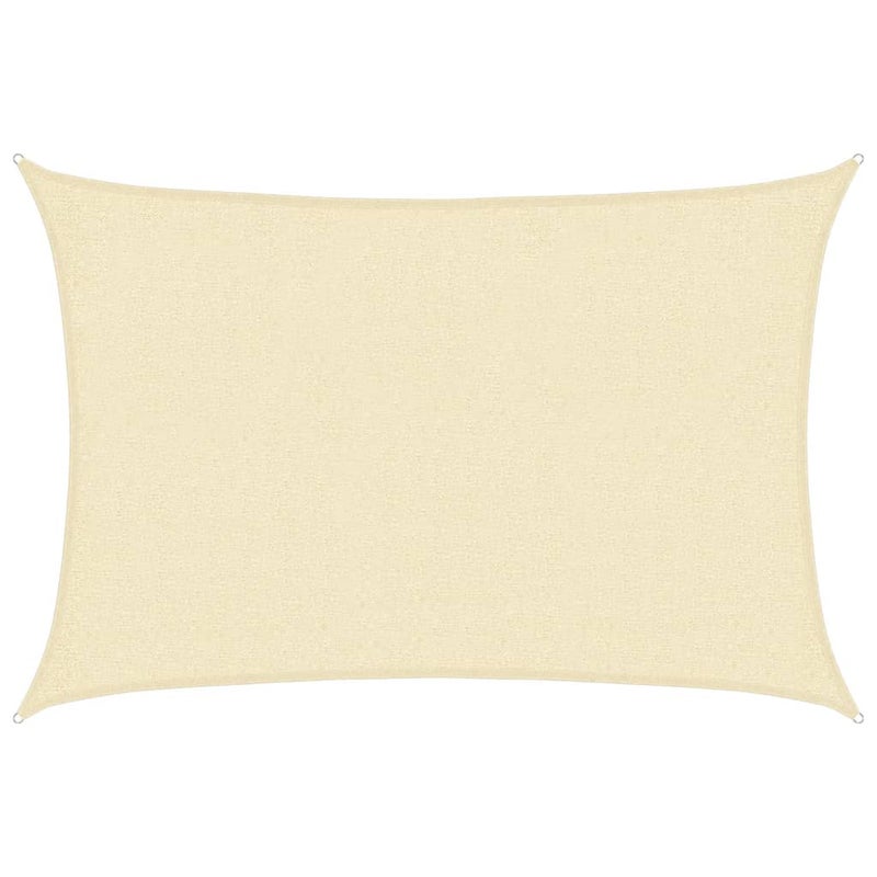 Żagiel przeciwsłoneczny 160 g/m² Kremowy 2 x 2,5 m, zadaszenie HDPE do ogrodu, tarasu lub balkonu