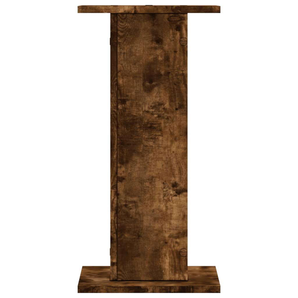 Supports pour plantes 2 pièces chêne fumé panneau de bois - 4
