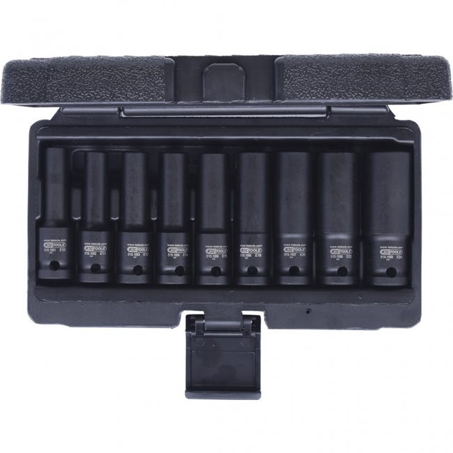 Jeu De 9 Clés Torx Coudées KS Tools 151.5210 – Extra-longues, Tête Sphérique, Code Couleur