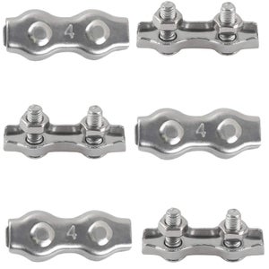 Lot De Pinces à Clip De Câble M3 (1/8 Pouce) En Acier Inoxydable 304 - Fixation Selle à Boulon En U - Neuf